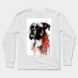 Boxer Dog Portrait Long Sleeve T-Shirt